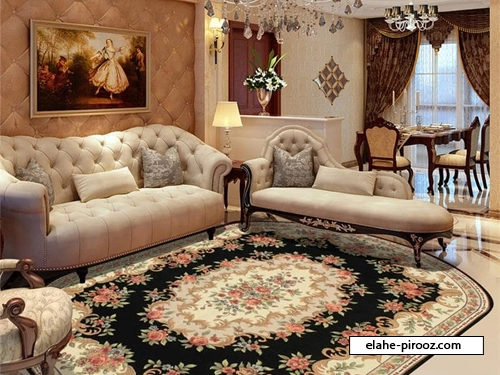 فرش و تابلو فرش در منزل ساده ایرانی